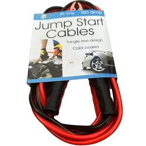 8 ft. Long color coded jumpstart cable tangle free booster jumper